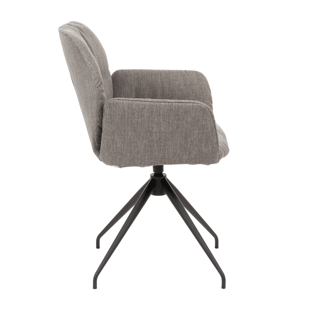 Mobitec :: Mood 99 swivel chair upholstered with armrests, gray, width 60 cm