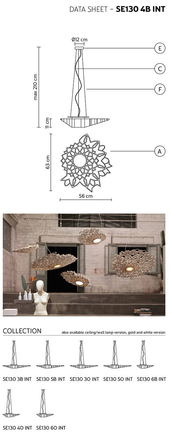 Karman :: Notredame hanging lamp, width 63 cm, white