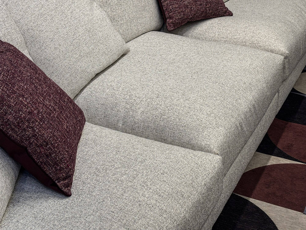 Nordic Line :: Bella upholstered sofa, width 295 cm, grey-beige