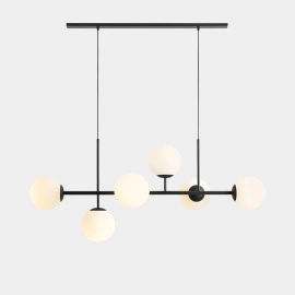 Artera :: Lampa wisząca Fin 6 szer. 142 cm czarna