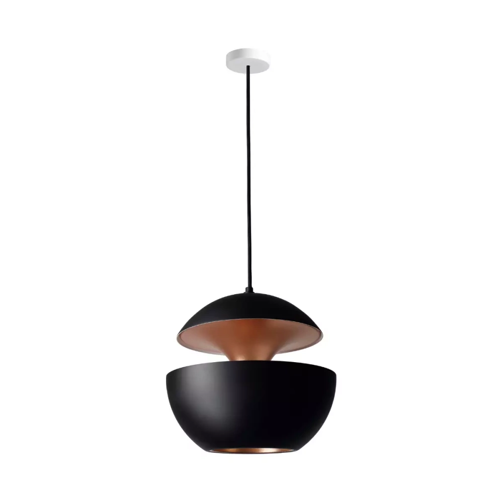 DCW:: Here Comes The Sun black and copper pendant lamp, diameter 35 cm