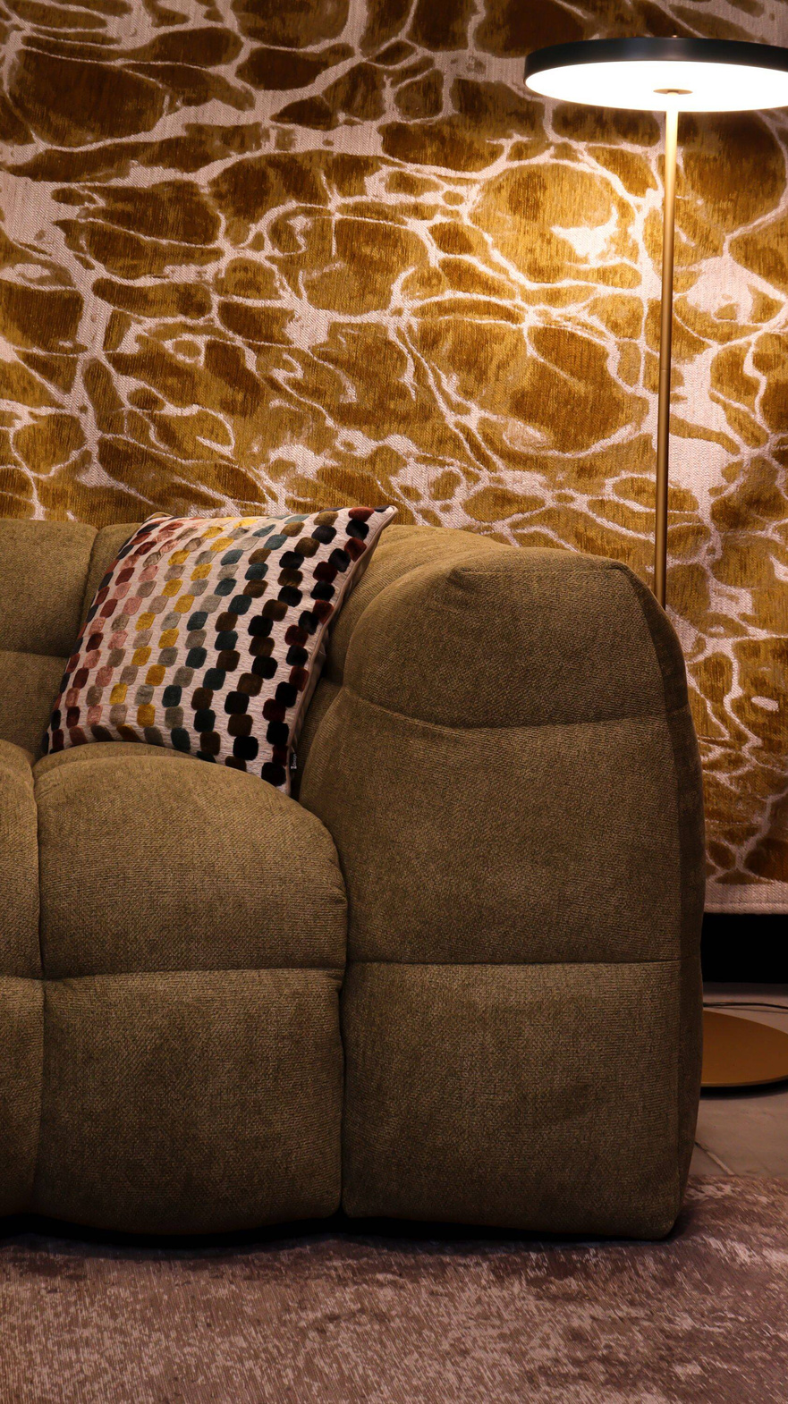 Nordic Line :: Michelle (ehemals Michelin) 3-Sitzer Polstersofa, grün, 236x68x105 cm