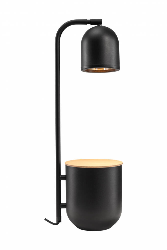 Kaspa :: Botanica Wood Table Lamp Black