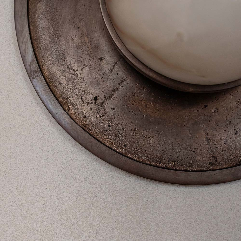 Embassy Interiors :: Mémoire Glas-Messing-Wand-/Deckenleuchte, Durchmesser 30 cm