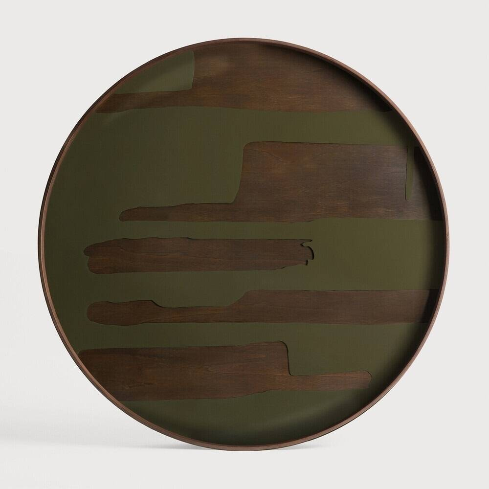Ethnicraft :: Second Nature round tray, diameter 92 cm, size XL, green