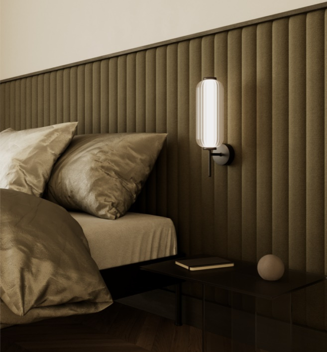 Aromas :: Elma nickel-plated wall lamp / sconce, height 44 cm