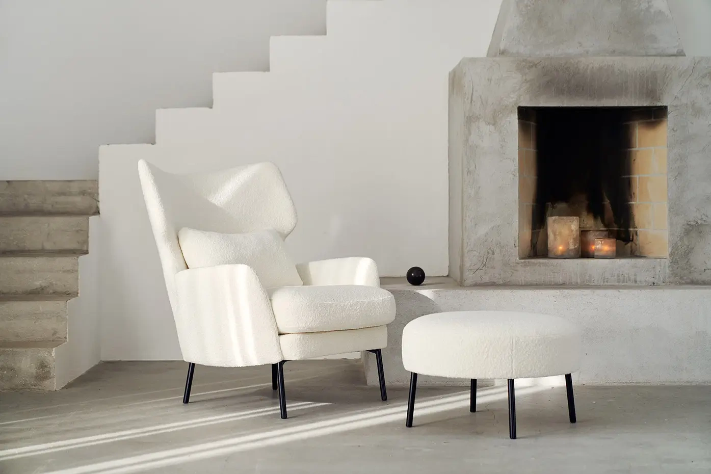 Sits :: Alex gepolsterter Fußhocker/Pouf, Durchmesser 64 cm