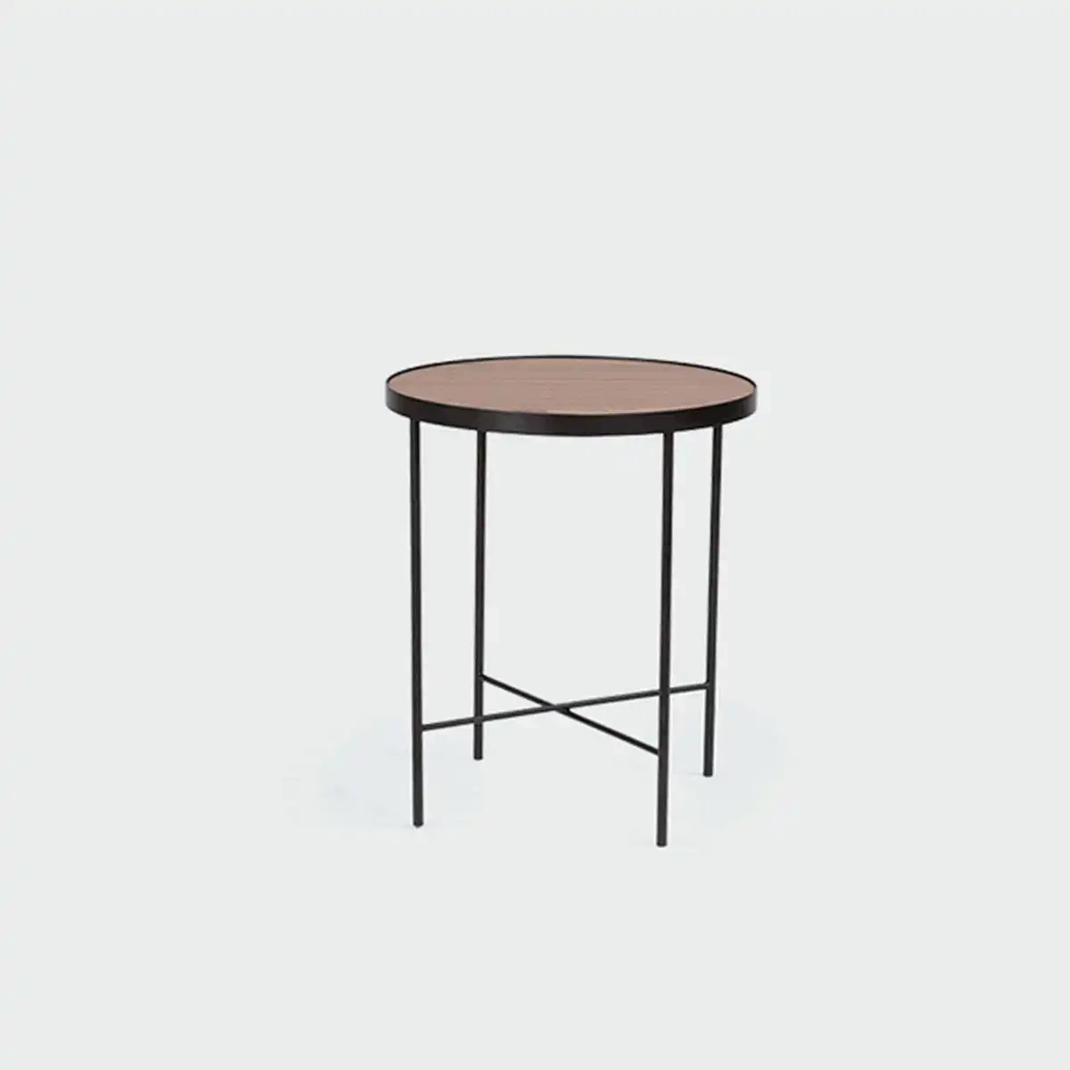 Nordifra :: Couchtisch aus Metall Tre 430 Amerikanische Walnuss Größe M schwarz