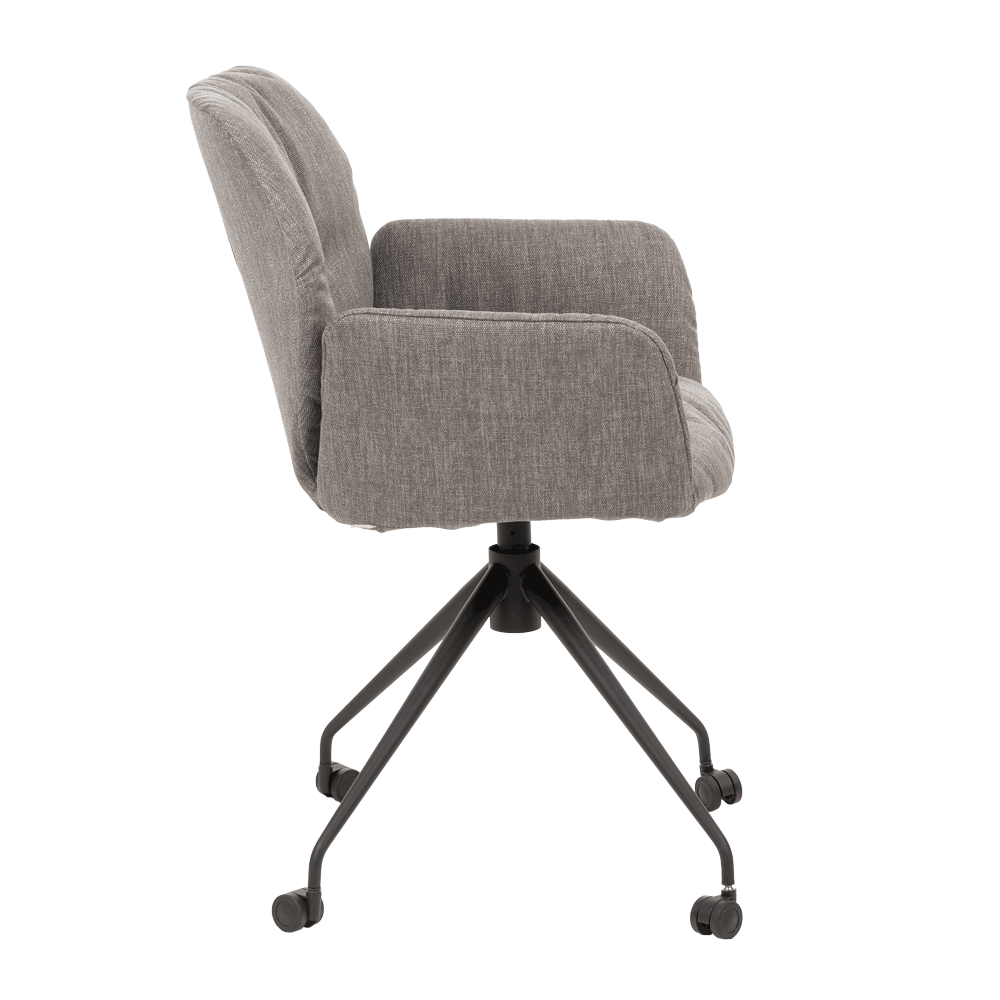 Mobitec :: Mood 99 swivel office chair on wheels, width 60 cm, gray, with armrests