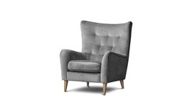 Nordic Line :: Fotel tapicerowany Molly szary wys. 96 cm