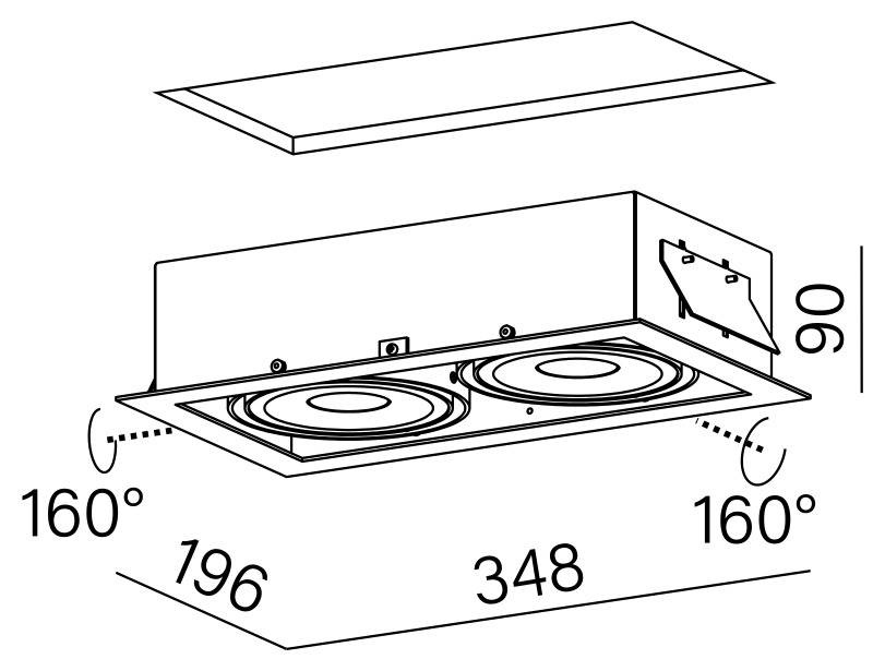 Aqform :: Bindung eingebraucht Aluminium SQUARES weiß