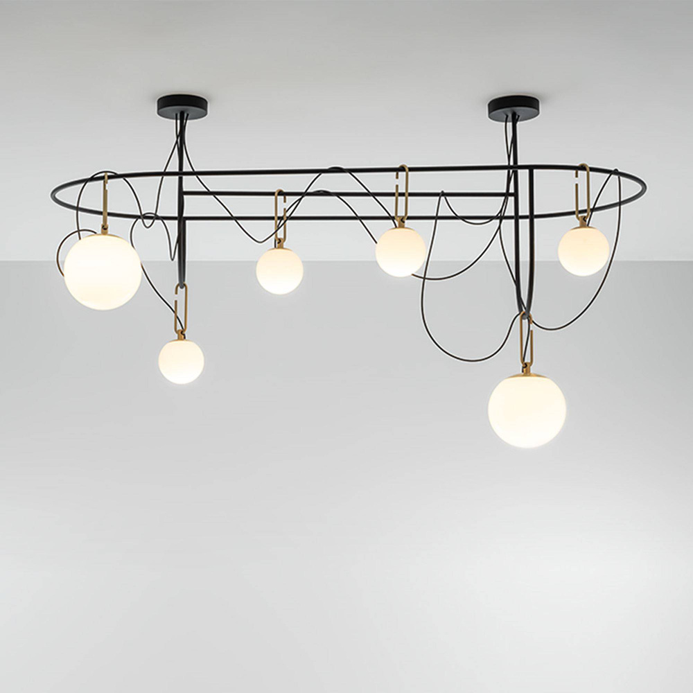 Artemide :: Hanging lamp Nh black-gold W: 169 cm