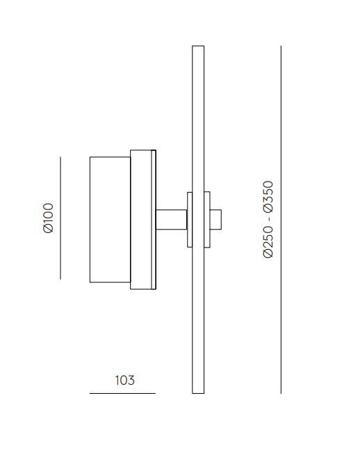 Aromas:: Sual wall lamp/sconce, diameter 35 cm, alabaster shade