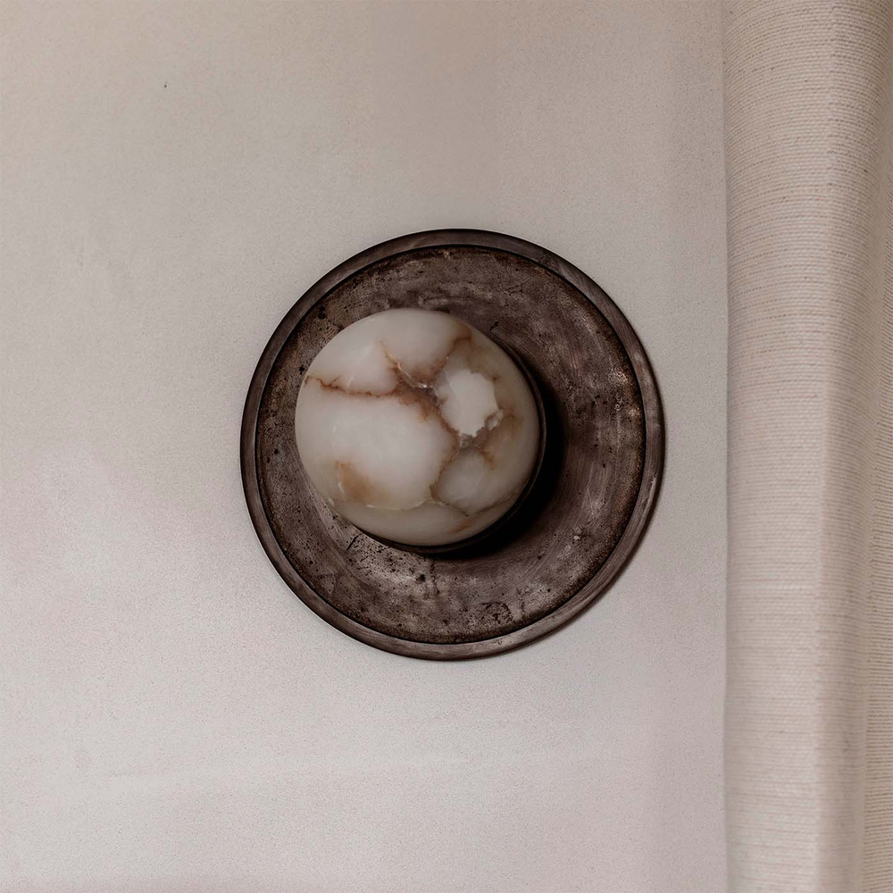 Embassy Interiors :: Mémoire Glas-Messing-Wand-/Deckenleuchte, Durchmesser 30 cm