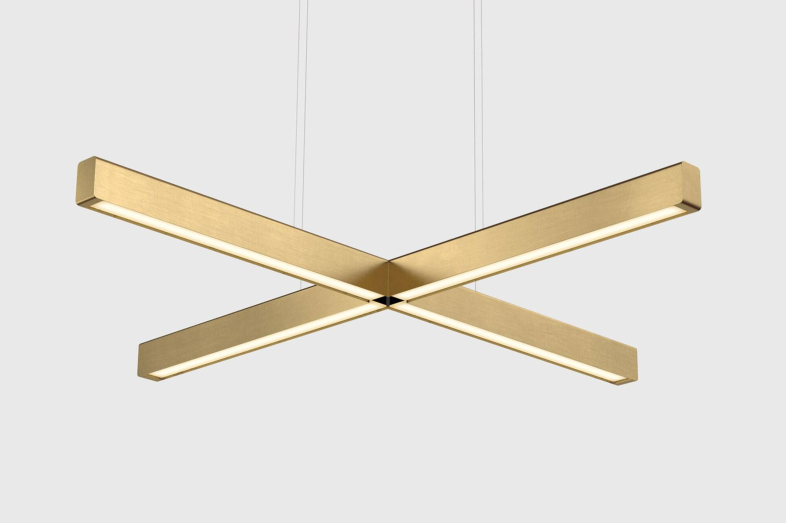 Anour :: X-Model Hängeleuchte, Durchmesser 100 cm, Messing gebürstet