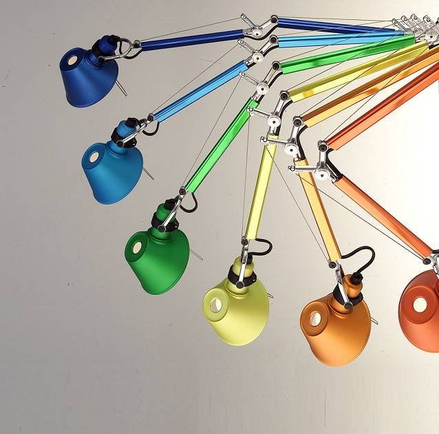 Artemide :: Desk lamp Tolomeo micro anodized red h. 37 cm