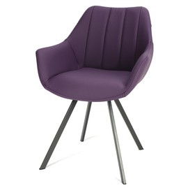Claudie :: Simon upholstered chair with armrests, color to choose, width 61 cm