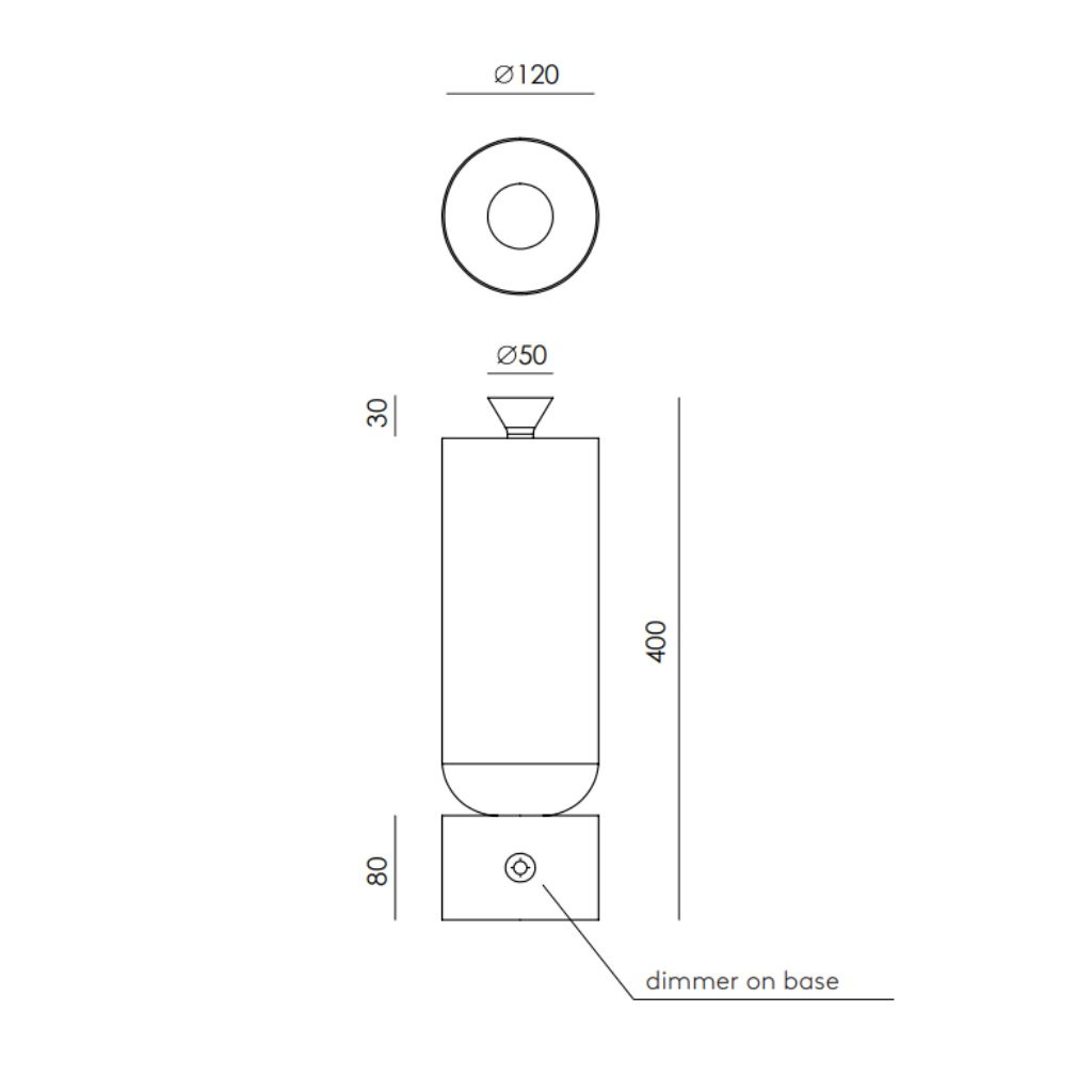 Aromas :: Lampa stołowa Gamb wys. 40 cm biały marmur / złoty metal