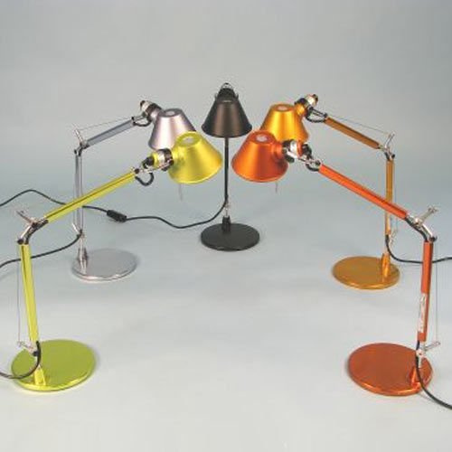 Artemide :: Schreibtischlampe aus Aluminium Tolomeo micro poliert silber