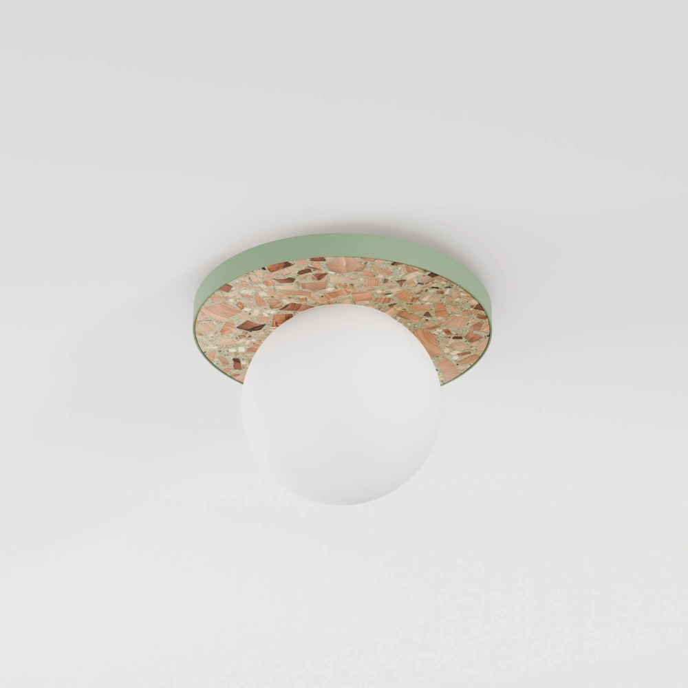 Kaspa :: Lampa sufitowa / plafon Legra okrągły śr. 30 cm szałwiowy IP44