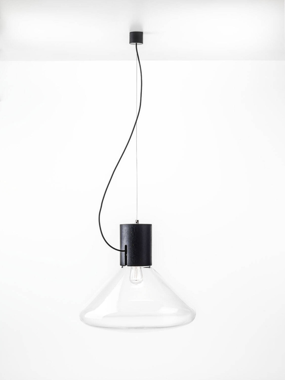 Brokis :: Muffins Wood 40 cm transparent hanging lamp