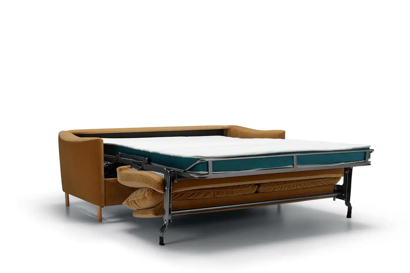 Sits :: Frances Polstersofa mit Schlaffunktion und zwei Kissen, braun, Breite 198 cm