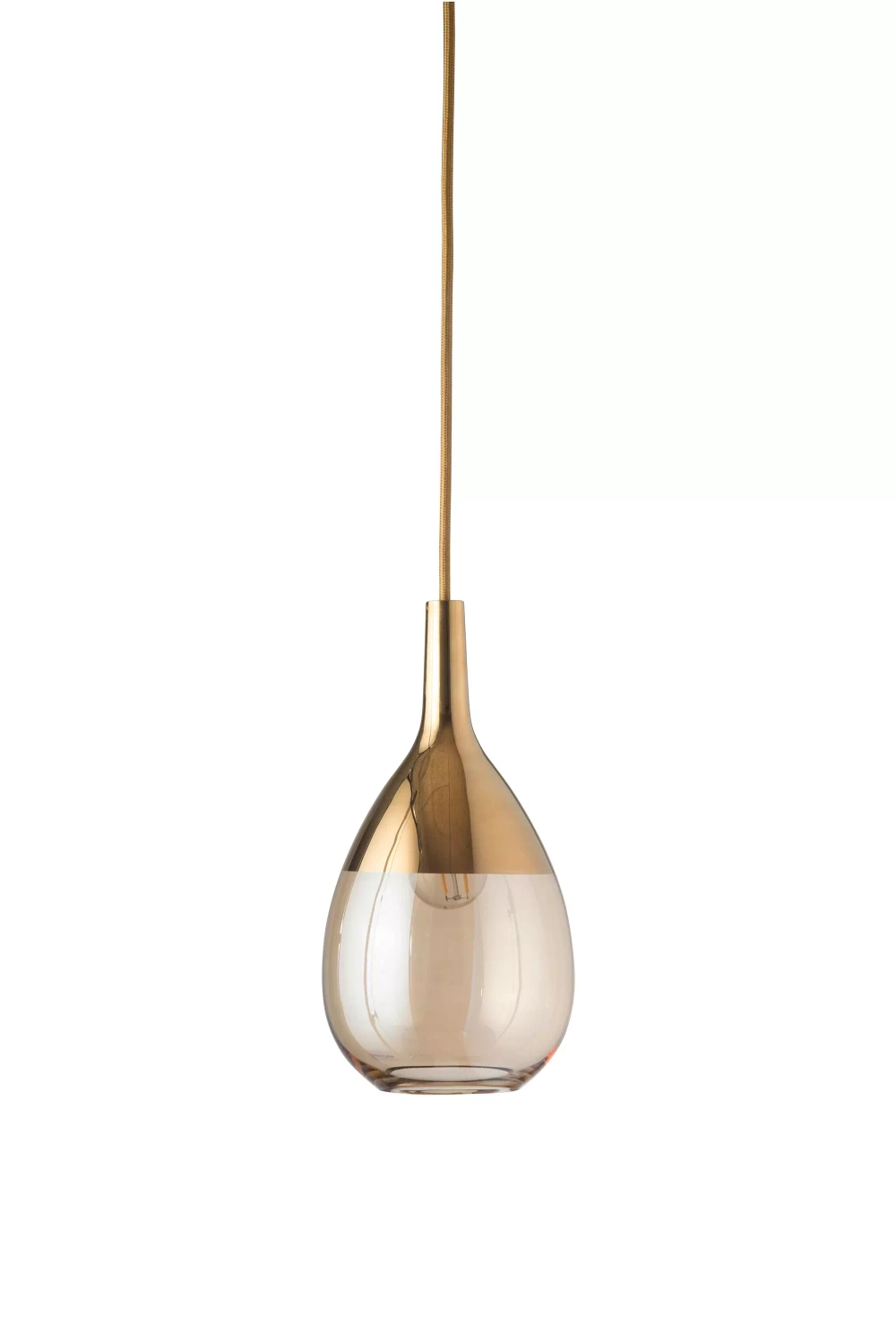 Ebb&Flow :: Lampa wisząca Lute złoto-dymna śr. 14 cm rozm. S