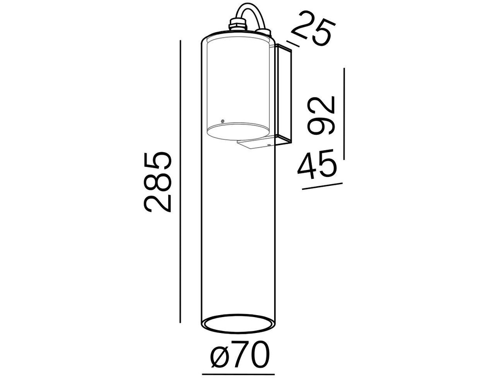 AQForm :: Modern Glass Tube LED Hermetic Wall Lamp
