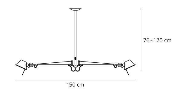 Artemide :: Pendant lamp Tolomeo aluminum 150 cm