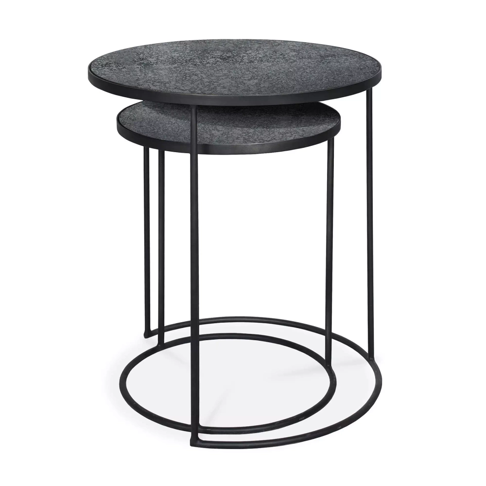 Ethnicraft :: Set of two table coffee Charcoal Nesting