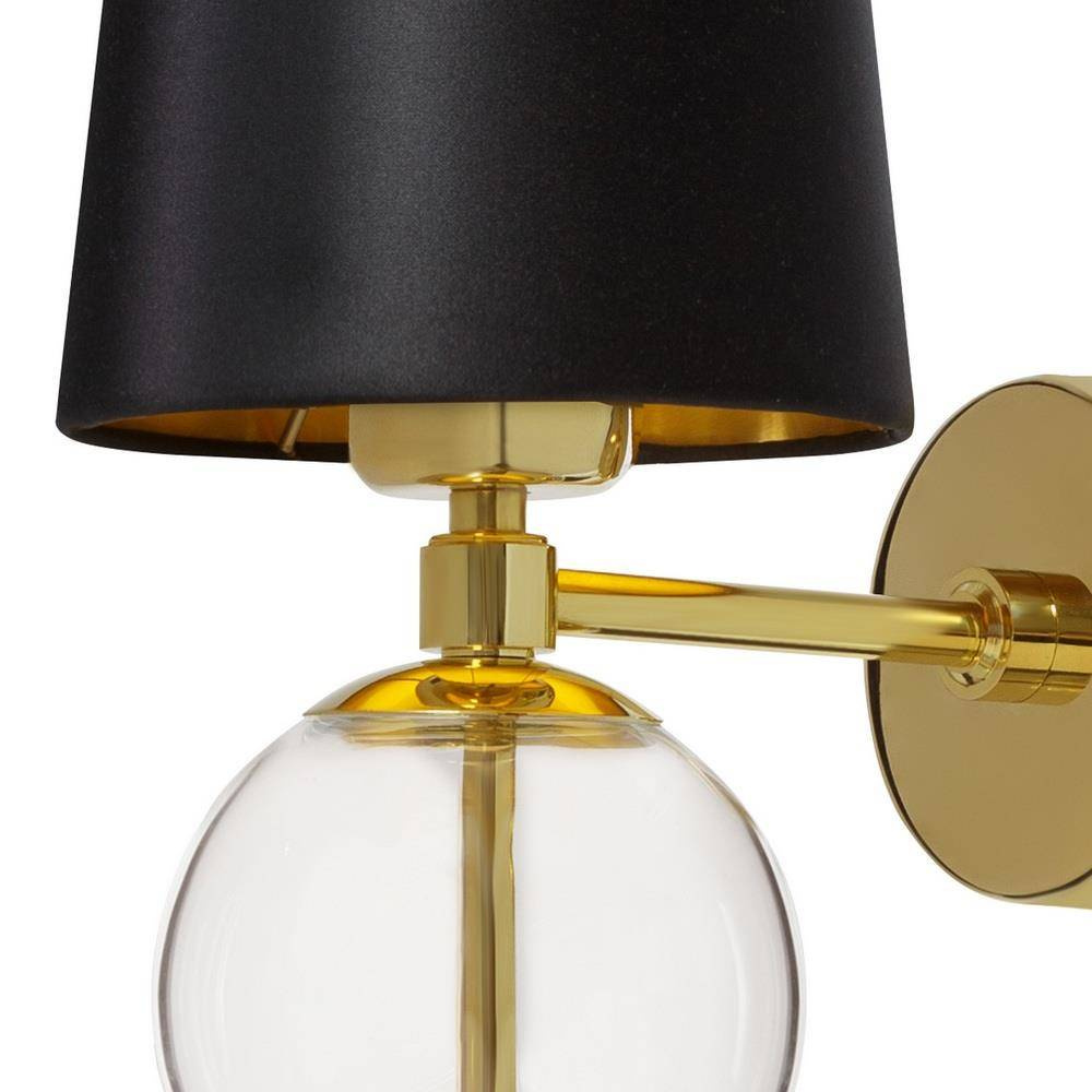 Kaspa :: Wandlampe aus Glas Coco Höhe 50 cm schwarz