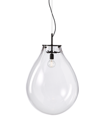 Bomma :: Hanging lamp Tim transparent black H: 100 cm
