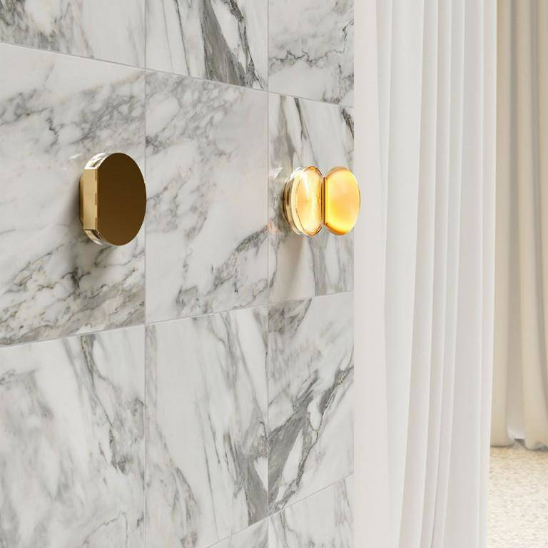 DCW:: Poudrier gold wall lamp/sconce, height 19.5 cm