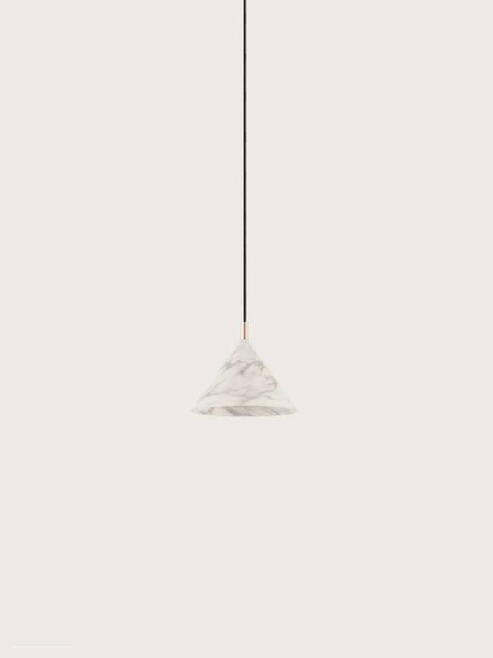 Aromas :: Anza hanging lamp, diameter 12 cm, gold metal / white marble