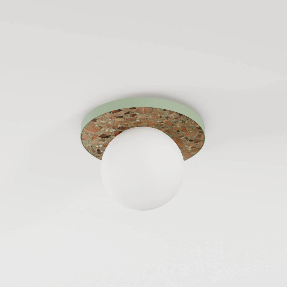 Kaspa :: Lampa sufitowa / plafon Legra okrągły śr. 30 cm szałwiowy IP44