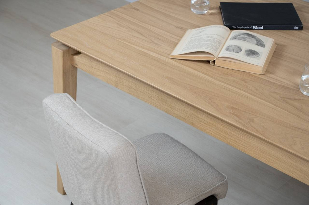 Selfia :: Chamfer oak wooden table - also available as an extendable version