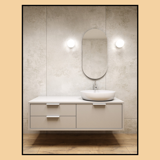 AQForm :: Surface-mounted fixture Modern Ball Simple Midi LED hermetic 2700K white