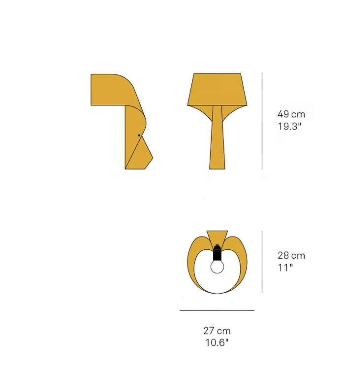 Lzf :: Tischlampe aus Holz Air 27x49