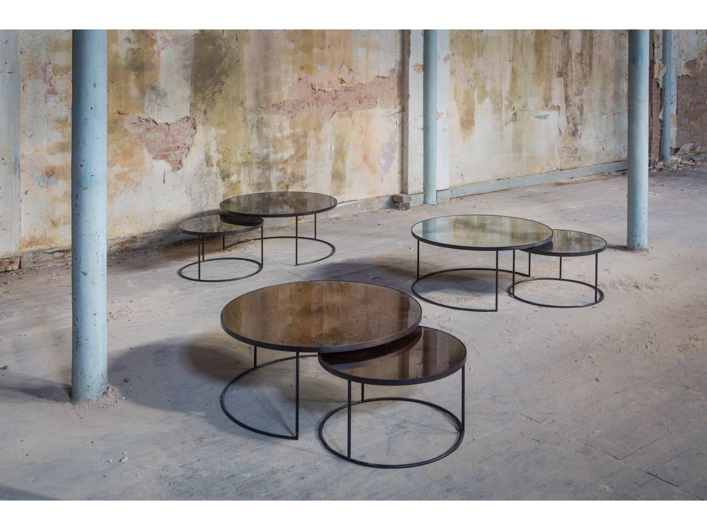 Ethnicraft :: Set of two Bronze Nesting coffee tables