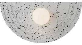 Robin :: Regina Terrazzo wall lamp/sconce, black and white, width 48 cm