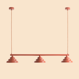 Artera :: Fala 3 hanging lamp, brick, width 123 cm