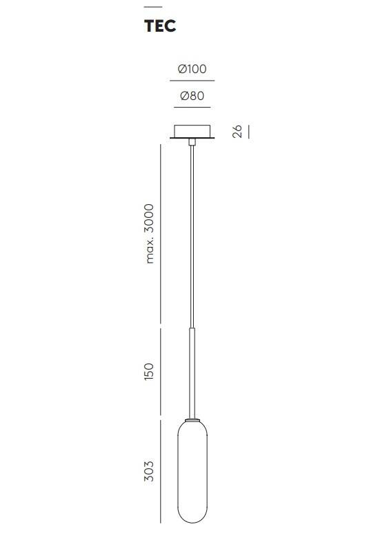 Aromas :: Hängelampe aus Metall Atil Höhe 30,3 cm schwarz