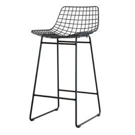 HKliving :: BarStühl aus Metall Wire Höhe 89 cm schwarz