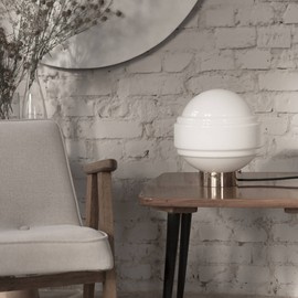 Embassy Interiors :: Glass table lamp Saturn white dia. 25 cm