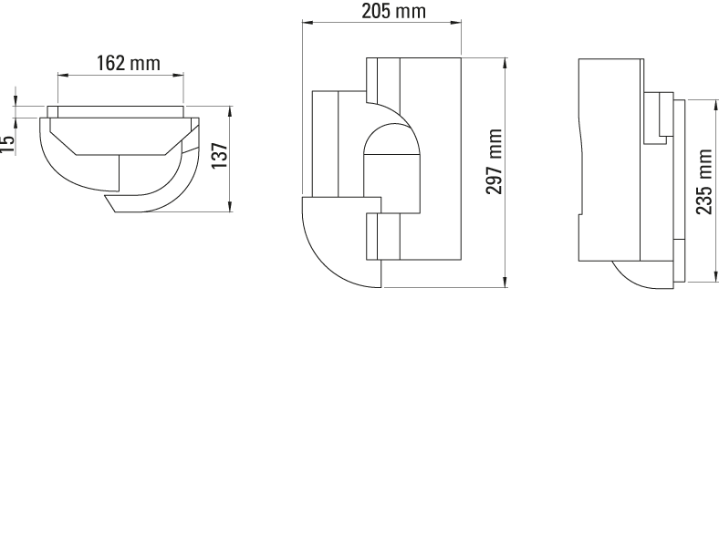 DCW:: Soul Story 2 white and gold wall lamp/sconce, height 29.7 cm