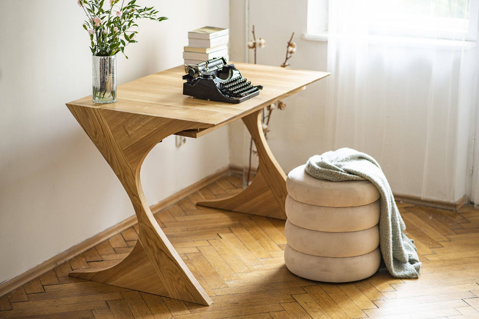 Szyszka Design :: Biurko drewniane Flux dąb naturalny 70x120 cm