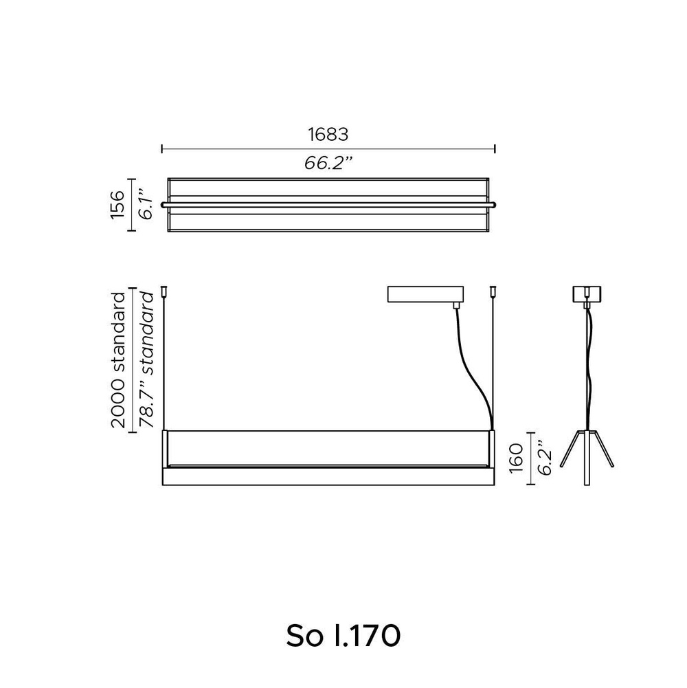 Contardi :: Fly So hanging lamp, width 170 cm, white
