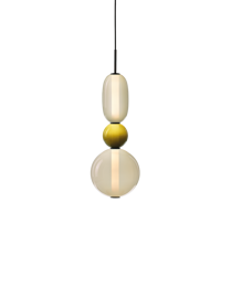 Bomma :: Hängelampe Kristall Pebbles Höhe 79 cm transparent