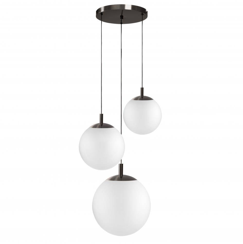 Kaspa :: Alur 2 three-light titanium pendant lamp