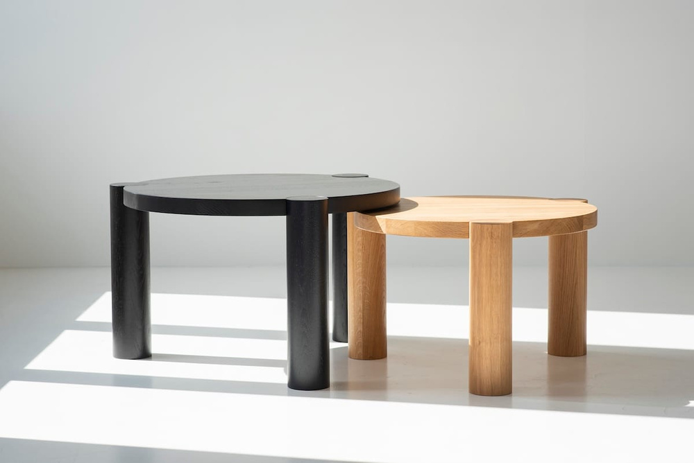 Szyszka Design :: Stolik dębowy Trika śr. 60 cm / wys. 40 cm wybarwienie naturalne